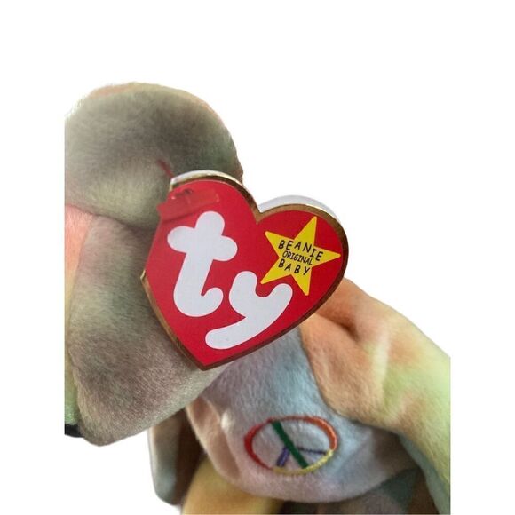 Peace Bear 1996 Ty Beanie Baby Plush Collectible Nostalgia Stuffed Animal Y2K Vi - Picture 6 of 9